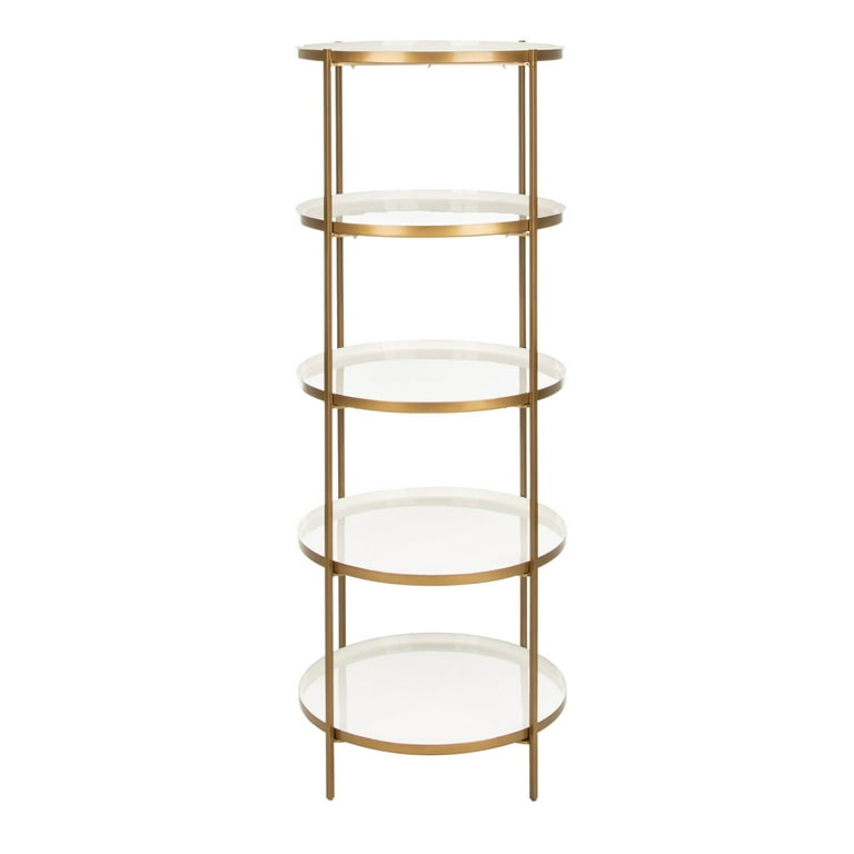 Enamel 53 H x 20 W Iron Etagere Bookcase Overall 53 H x 20