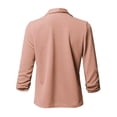 thumbnail image 3 of FashionOutfit Women's Stretch 3/4 Gathered Sleeve Open Blazer Jacket, 3 of 5
