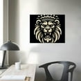 thumbnail image 4 of Nawypu  Lion Canvas Wall Art Black and White Lion with Crown Pictures Wall Decor for Men Bedroom Office Decor African Wild Animals Painting Prints Frame, 4 of 6
