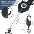 thumbnail image 4 of Retractable Pull Badges Holder Steel Wire Rope Buckle Holder Reel Carabiner Keychain Outdoor Keychain Tool, 4 of 10