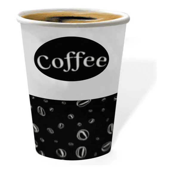 Vaso Cartón Negro 10 oz para Café Caliente | 100 Pzas | Diseño Elegante para Negocio y Eventos