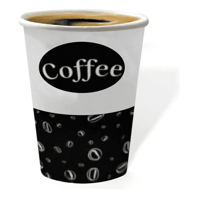 Vaso Cartón Negro 08 oz para Café Caliente | 100 Pzas | Diseño Elegante para Negocio y Eventos