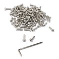 thumbnail image 1 of iexcell 100 piezas M3 x 10 acero inoxidable 304 hexagonal cabeza de botón tornillos kit paso de rosca 0,5 mm, 1 of 5