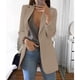thumbnail image 2 of Chaqueta Blazer de Oficina de Trabajo con Solapa para Mujer Ropa de Abrigo Informal de Manga Larga Longitud de Cadera, 2 of 4