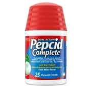 Pepcid Complete Acid Reducer + Antacid Famotidine Chews, Mint, 25 Count