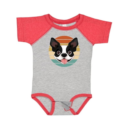 

Inktastic Boston Terrier Dog Retro Sunset Gift Baby Boy or Baby Girl Bodysuit