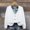 White, variant on Women's 2024 Autumn/Winter New Solid Color Printed Fashion Casual V Neck Cardigan Long Sleeve Coat Womens Cardigans Fall Cardigan Polyester Long Cardigans for Women Lightweight Womens Button up