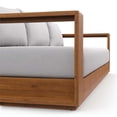 thumbnail image 4 of Pemberley Row Acacia Wood Natural Light Gray Outdoor Sofa Rectangular Weather-Resistant 83.5" Unassembled, 4 of 10