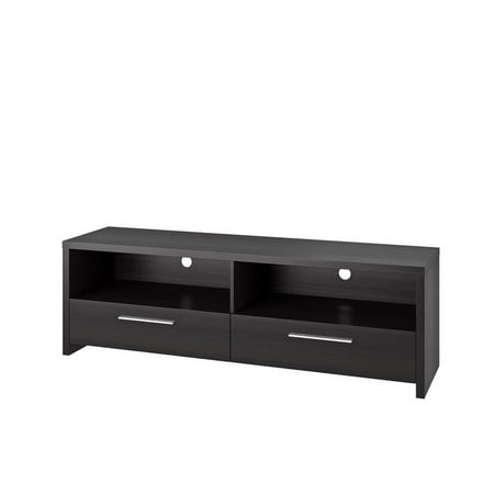 CorLiving - Fernbrook TV Stand with Drawers, for TVs up to 75" - Black Faux Wood Grain