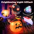 thumbnail image 4 of Costway 5 x 4.6 ft Inflatable Spider w/ Pumpkin LED Lighted Halloween Decoration w/ Colorful Rotating Light, 4 of 8