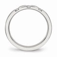 thumbnail image 2 of White Stainless Steel Ring Band Wedding Cubic Zirconia CZ, 2 of 7