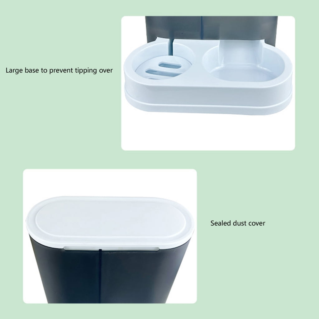 BQBQERT Dog Double Food Bowl Water Dispenser Food Feeders Bowls Pet Automatic Waterer Bowl Feeding Supply Large Capacity