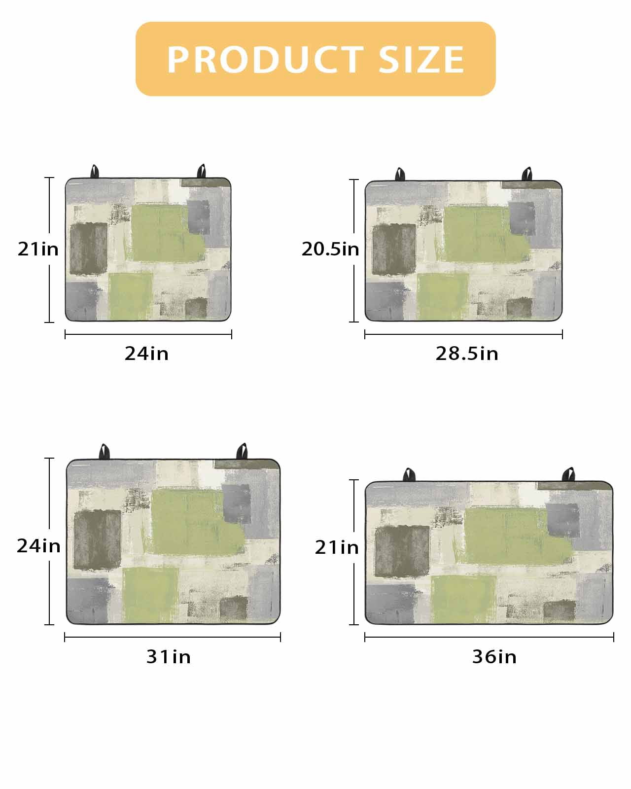 nqOlkjepod Large Induction Cooktop Protector Mat 36"x21", Sage Green Ombre Stove Top Covers for Electric Stove, Retro Abstract Mottled Geometric Stove Burner Cover Mats, Glass Top Stove Cover