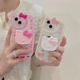 thumbnail image 2 of Sanrio-Funda de teléfono original con soporte de Hello Kitty, carcasa a prueba de golpes con dibujos animados para iPhone 14, 11, 13, 12 Pro Max, XR, XS, 7, 8 Plus, SE 2, Y2K Fivean LED, 2 of 2