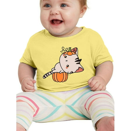 

Cute Kittyboo Pumpkin Costume. T-Shirt Infant -Image by Shutterstock 6 Months