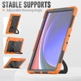 thumbnail image 5 of Case for Samsung Galaxy Tab S10 Ultra 2024/ S9 Ultra/ S8 Ultra 14.6 inch, 360 Rotating Stand Handle Pencil Holder Shoulder Strap Heavy Duty Shockproof Cover, Orange, 5 of 7