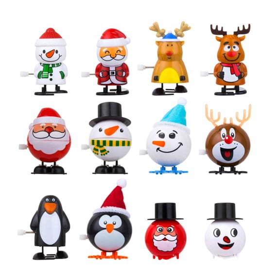 Billuyoard ABS Jumping Toys Santa Claus surge regalos de Navidad para niños y estos juguetes saltarán o saltarán Kits de decoración para fiestas 12 piezas