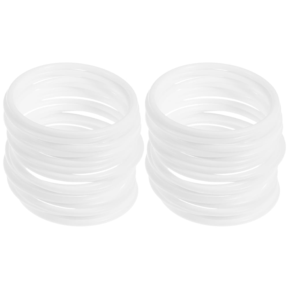 BESTYASH 50Pcs Plastic Rings for DIY Craft Hoops White Plastic Base for Dream Catcher Wreath and Floral Decor