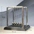 thumbnail image 6 of Desk Metal Balance Ball Perpetual Motion, Black Wooden Base for Psychology Teaching Tools and Stress Relief, 6 of 9