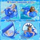 thumbnail image 5 of Flotador de piscina para bebés inflable mejorado con UPF50 + dosel desmontable y soporte inferior seguro, adecuado para bebés de 3 a 72 meses de edad, anillo de natación, accesorios de juguetes a, 5 of 5