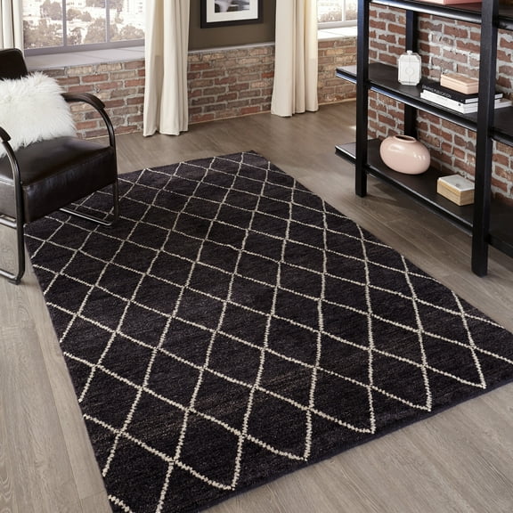 Momeni Geometric & Abstract Transitional Area Rugs, Black