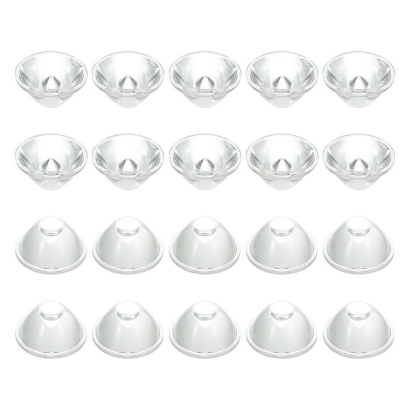 Uxcell 5 Degree 20mm High Power LED Lens, 20 Pcs LED Reflector Collimator Acrylic Optical PMMA Smooth Surface Lenses Focusing LED Lens for 1W LED Light Lamp Bulb Spotlight Panel, Clear