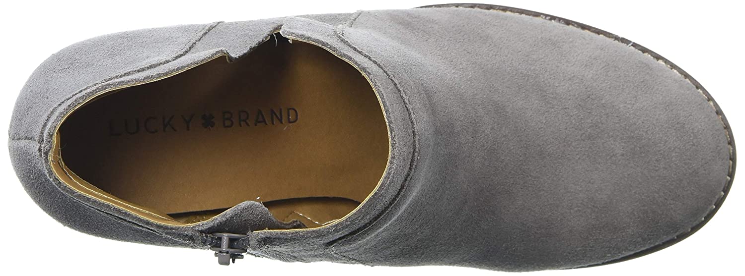 LUCKY BRAND Womens Brown V-Notch Cutout Padded Yabba Round Toe