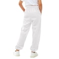 thumbnail image 4 of XXWXYD Teen Girl Baggy Pants Girls Jogger Sweatpants Straight Wide Leg Harem Pants Teen Kids Elastic Waist Drawst𝗋ing Casual School Long Trousers 5-14 Years, 4 of 7