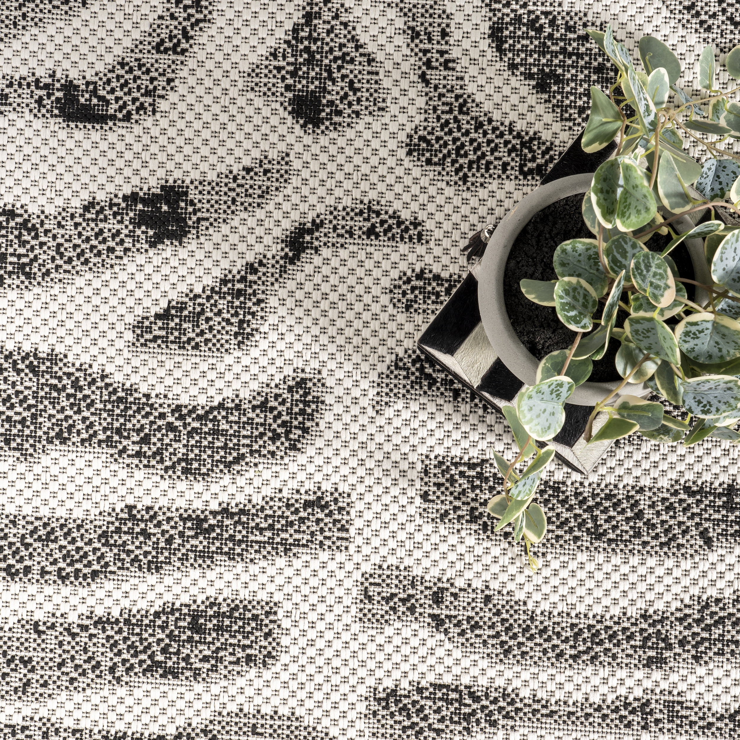 nuLOOM Katrine Zebra Indoor/Outdoor Area Rug, 6' 7" x 9', Black