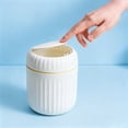 thumbnail image 5 of Mini Trash Can with Lid, Desktop Small Recycling Cute Trash Can, 2.2L/0.58 Gallon Suitable for Office Bathroom, Kitchen, Living Room, Bedroom, Green Mohdy, 5 of 5