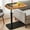 Thickened Walnut C-Shaped Lift Table, variant on Adjustable Height Sofa Side Table with Iron Frame - Portable Coffee & Office Table for Indoor/Outdoor Use, Bathtub Side, Bedroom Bedside & Small Spaces