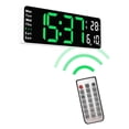 thumbnail image 3 of serony Horloge Murale Moderne à Chiffres Horloges Murales Calendrier Réglable Grand Écran Luminosité Intérieure Table de Nuit Vert, 3 of 9