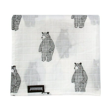 UPC: 8809468693814 | Dono&Dono Light Muslin Cuddle Baby Swaddle Blanket (Various Patterns) (Big Bear)