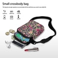 thumbnail image 7 of HELLHERO Leopard Print with Pink Roses Double Zipper Sling Bag with Zipper for Travel Daily Use, 7 of 7
