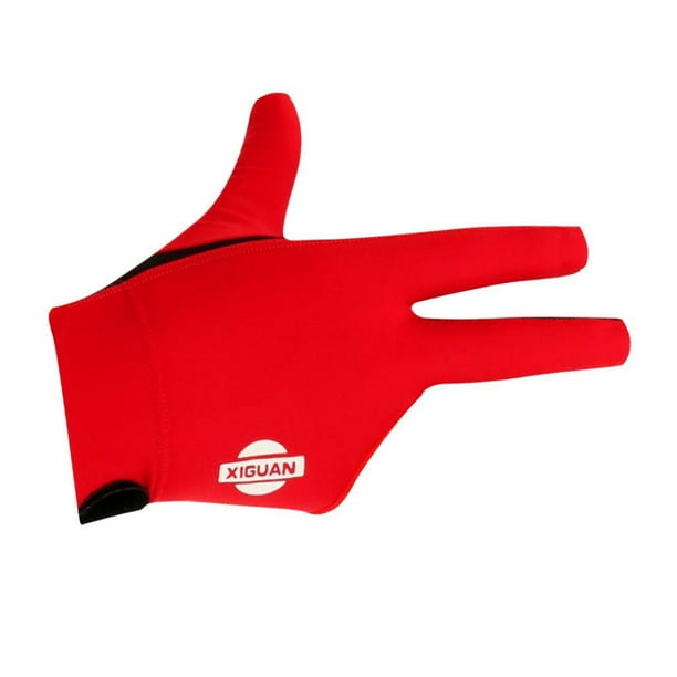 Greeniant Billar de billar de mano derecha elástico profesional de 3 dedos Billar Rojo