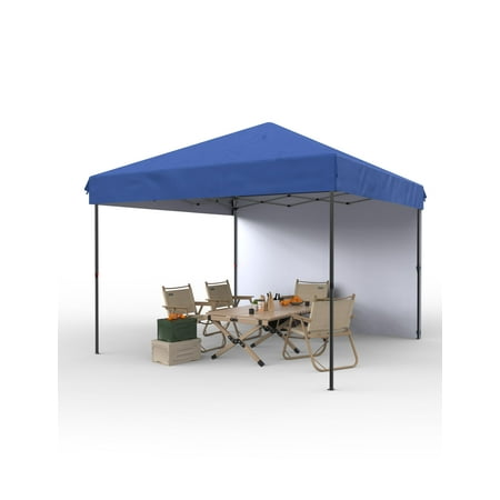 Faitaliicy 10x10Ft Pop Up Canopy Tent Instant Portable Shelter With 1Pcs Sidewalls 4 Sandbags Easy Outdoor Sun Shade Beach Tent For Events Parties Camping Patio Outdoor Activities