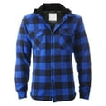 thumbnail image 2 of Ma Croix Mens Hooded Flannel Shirts Quilted Plaid Jacket, 2 of 9