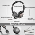 thumbnail image 6 of MUSICOZY Bluetooth Headset with Microphone, Wireless Headphones with Noise Cancelling Mic, 26hrs talktime, On Ear Headphones with Mic Mute for Mac/Laptop/Zoom/Teams/Call Center/Office/Home Rose Gold, 6 of 9