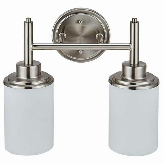 Miseno FLVL1022BN 60 W 2 Medium E-26 Vanity Light, Brushed Nickel