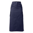 thumbnail image 4 of Sngxgn Pleated Skirt for Women Women's High Waisted Skorts Skirts for Women(Blue,L), 4 of 5