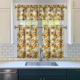 thumbnail image 3 of Country Floral Print Curtains 36 Inch Short - 3 Panel Vintage Farmhouse Set with Bohemian Botanicals, Rod Pocket Window Treatment for Rustic Decor, 3 of 6