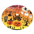 thumbnail image 3 of Kll 36" Christmas Tree Skirt Happy Halloween 4 Xmas Tree Skirts Mat For New Year Xmas Holiday Party Indoor Outdoor Home Decoration, 3 of 9