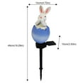 thumbnail image 3 of Easter Bunny Solar Light - Waterproof Resin Rabbit Statue with LED Lights for Garden, Yard, and Lawn Decor, Cute Solar-Powered Easter Decoration, 3 of 5