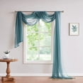 thumbnail image 2 of WARM HOME DESIGNS 30 Feet Long D Blue Sheer Window Scarf. AM D Blue 360, 2 of 5