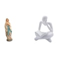 thumbnail image 1 of Estatua abstracta de María, figura de resina, colección religiosa, decoración artística, ideal para el hogar, la oficina o como regalo., 1 of 8