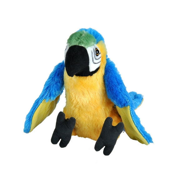 Wild Republic Cuddlekins Mini Blue & Yellow Macaw Stuffed Animal, 8 Inches