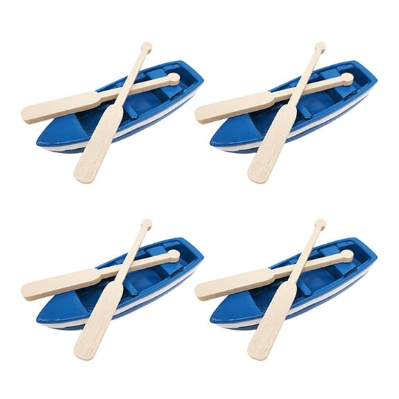 4 Sets Nautical Toy Wooden Sculls Excellent Decorative Effect