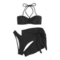 thumbnail image 2 of Gibobby Trajes de Baño para Mujer Traje de baño sólido de moda para mujer con traje de baño de bikini sexy dividido de piezas(Negro,M), 2 of 4