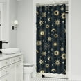 thumbnail image 2 of Gothic Shower Curtain - Dark Celestial Moon & Star Print, Mystical Cosmic Theme Bath Decor, Waterproof Polyester, 36"Wx72"L, Goth Aesthetic Gift, 2 of 5