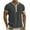 Dark Gray, variant on Mens Henley Linen T-Shirt Button Short Sleeve Crew Neck Solid Color Daily Wear Casual Active Tees